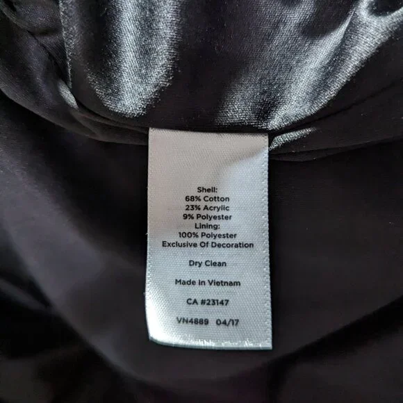 Talbots Tweed Dress Womens 22W Black White Zip Back Short Sleeve Shift Midi Knee - Picture 6 of 6